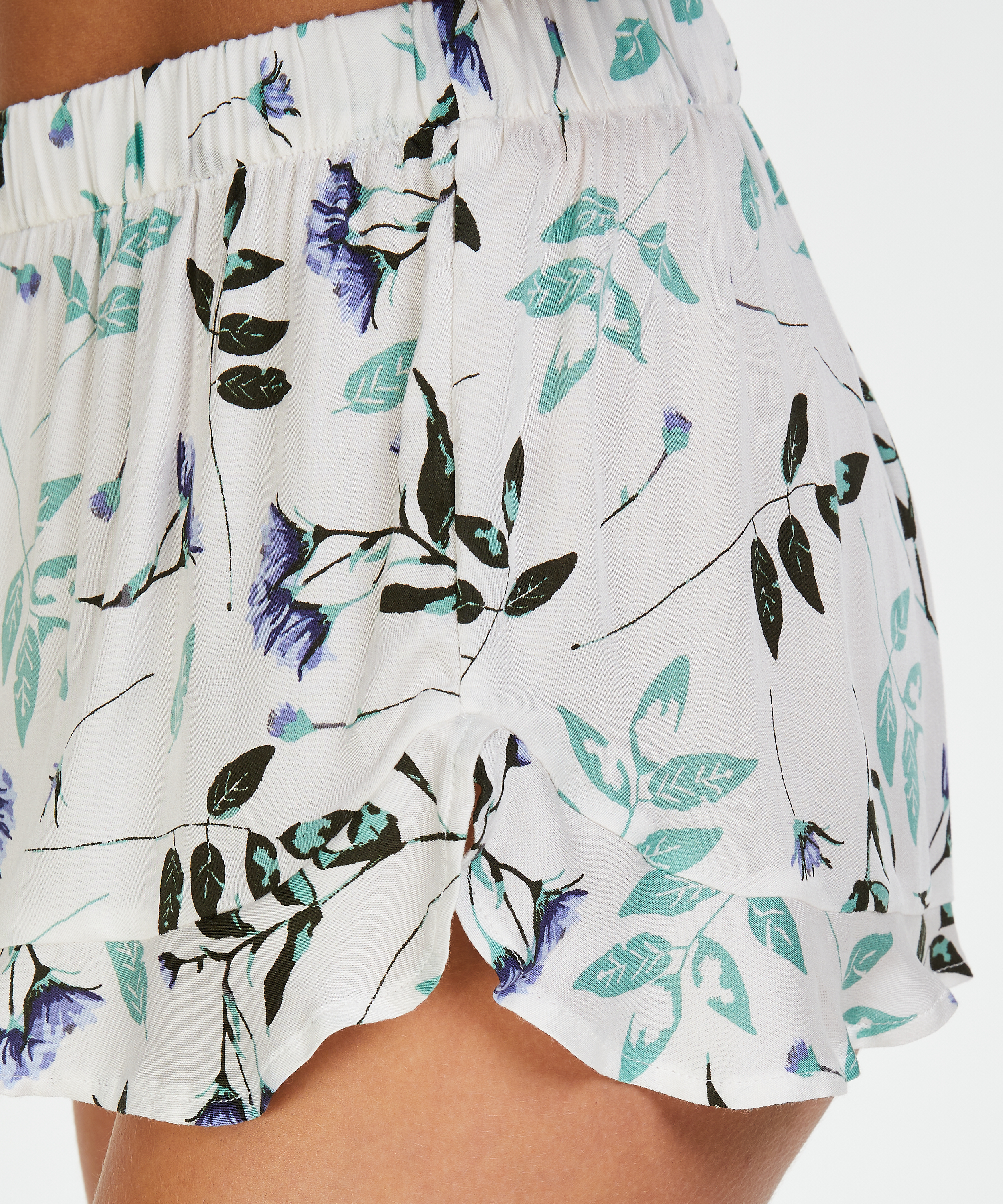 Short de pijama, Blanc, main