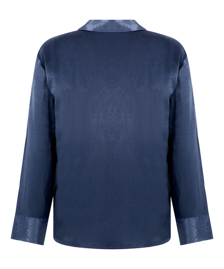 Veste à manches longues Satin Ayla, Bleu
