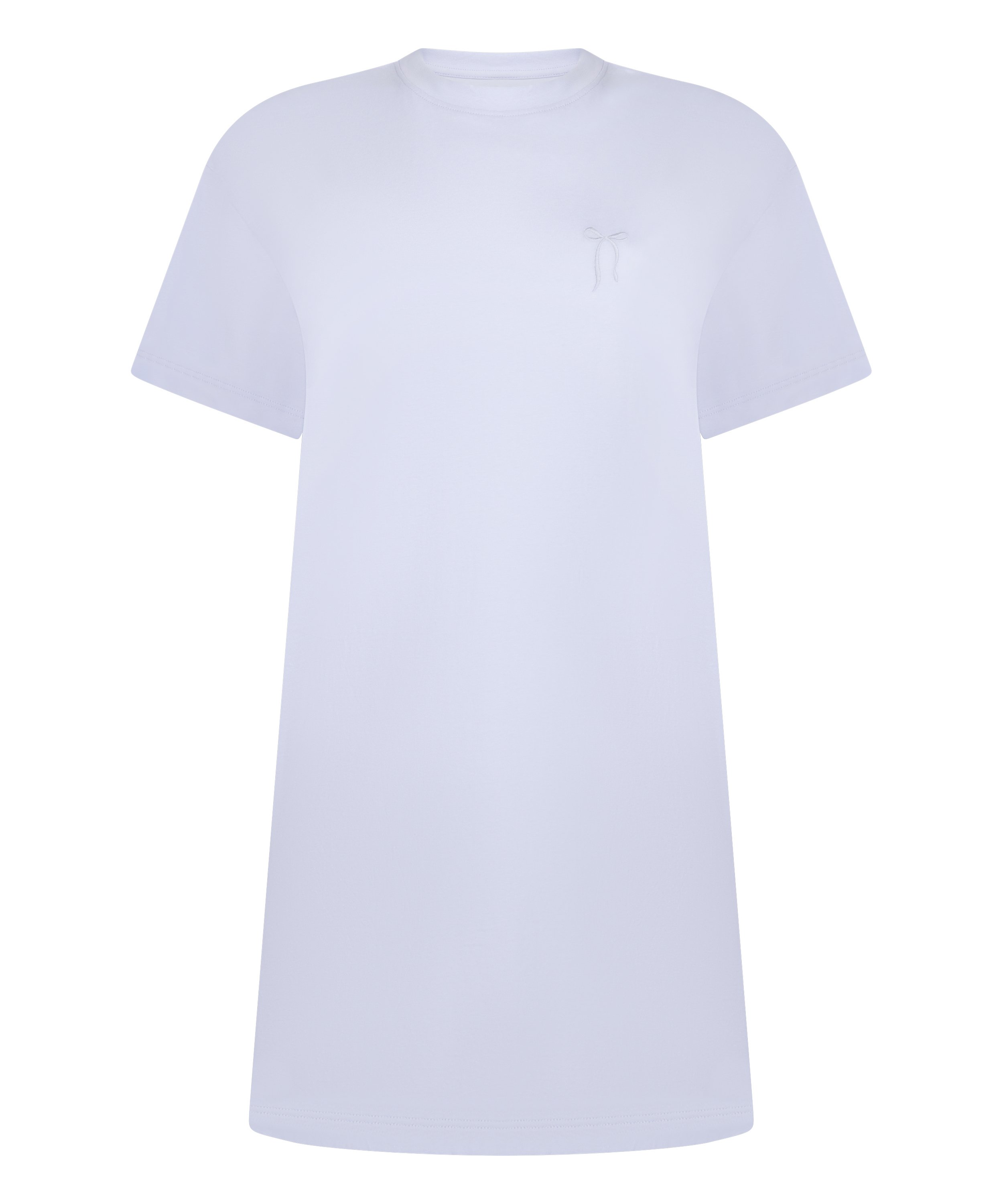 Chemise de nuit col rond, Bleu, main