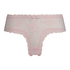 Slip br&eacute;silien V-shape Floral Mesh, Rose