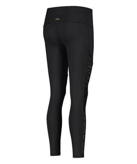 HKMX Sport-Leggings mit hoher Taille Flock, Schwarz