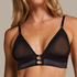 Bralette Mesh Essentials, Schwarz