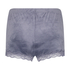 Shorts aus Velours mit Spitze, Grau