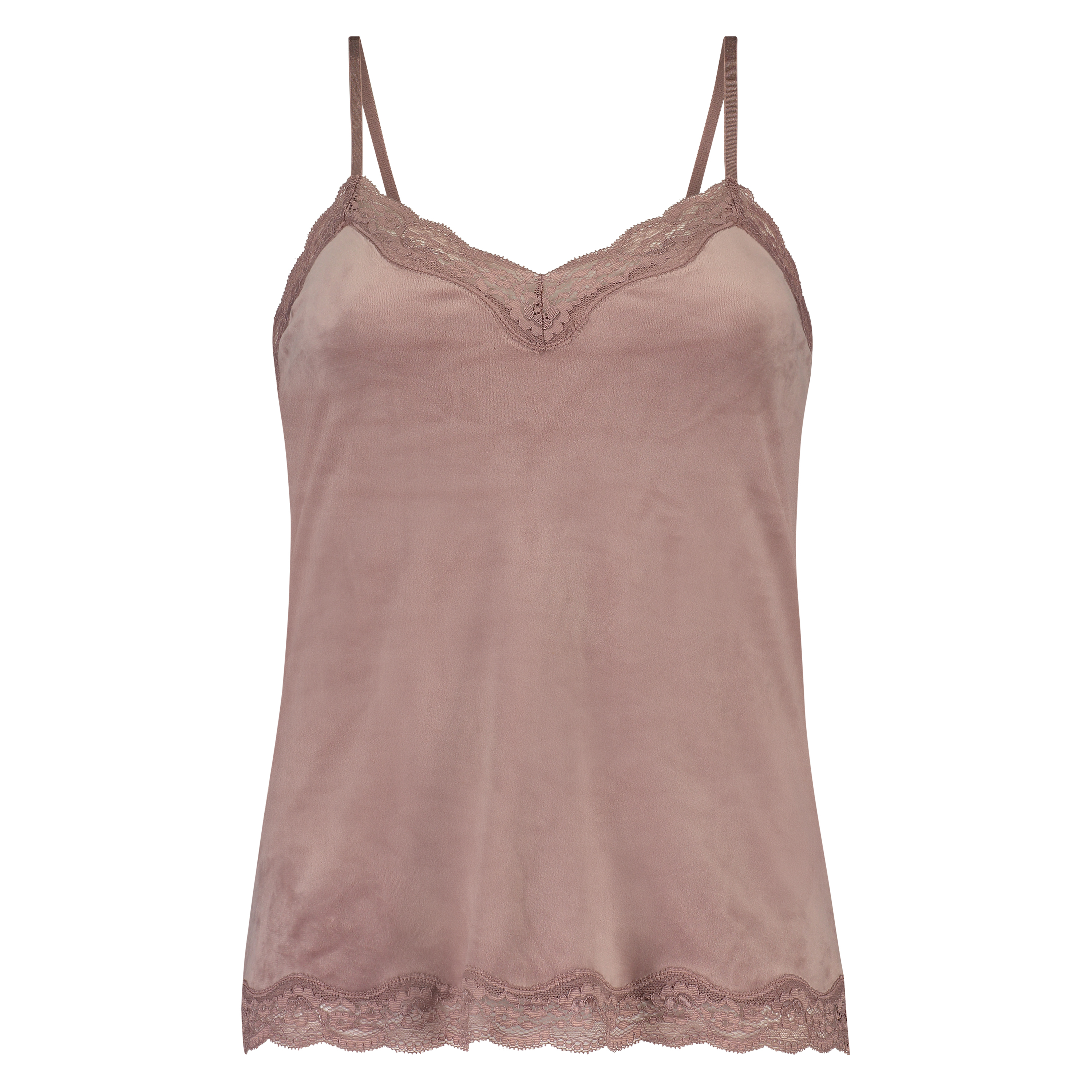 Cami Top Velours Lace, Rose, main