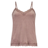 Cami Top Velours Lace, Rose