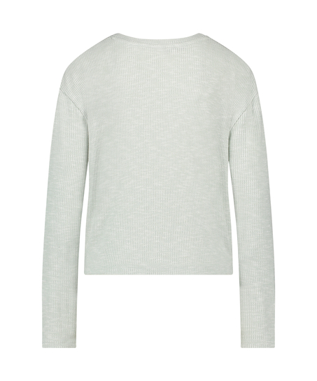 Langärmeliges Pyjamatop, Grün