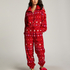 Onesie aus Fleece, Rot