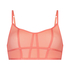Longline Bralette Sexy Mesh, Orange