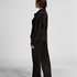 Pyjamahose aus Velours, Schwarz, main Pyjamahose aus Velours, Schwarz