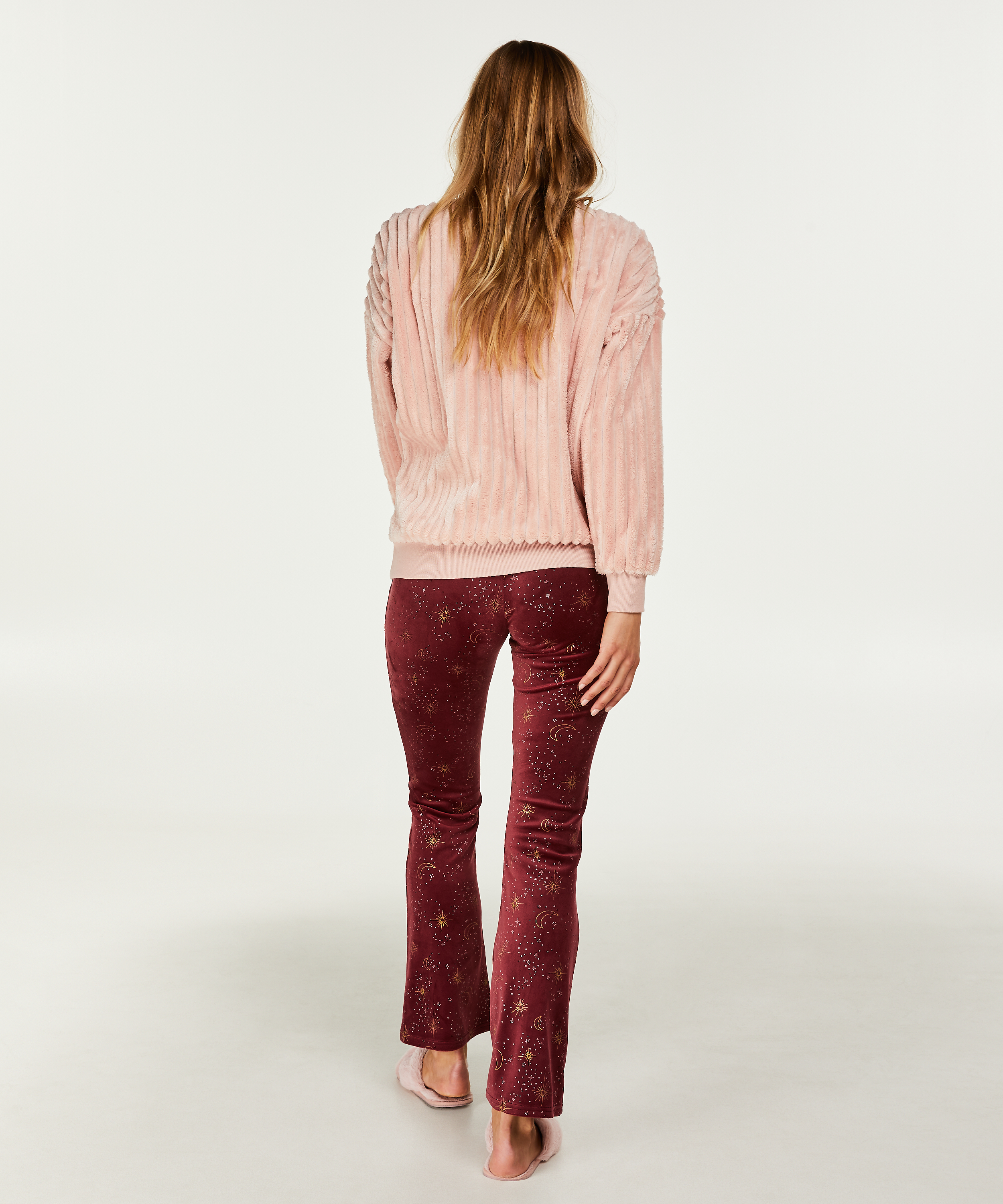 Top polaire &agrave; manches longues, Rose, main