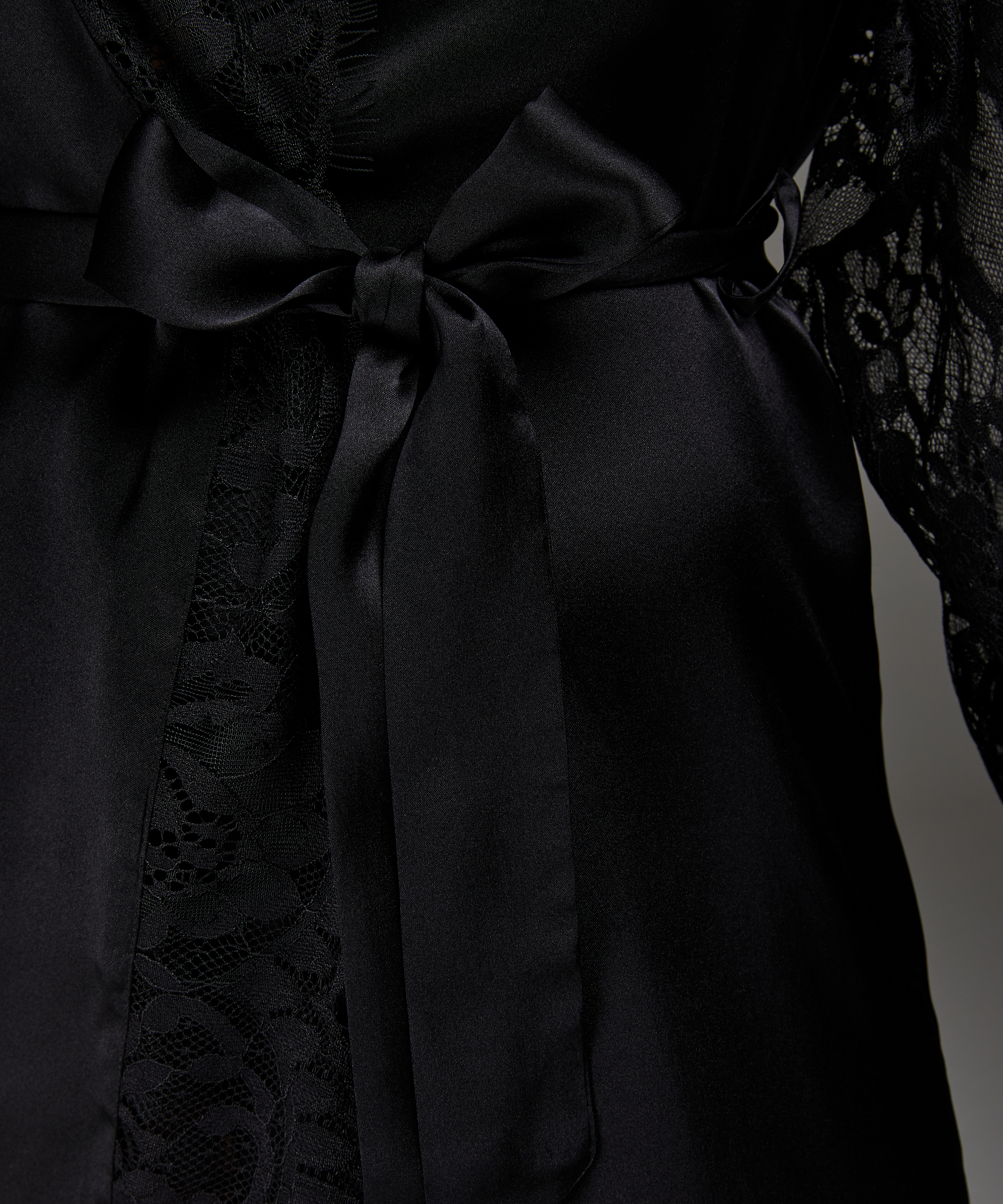 Kimono Seide, Schwarz, main