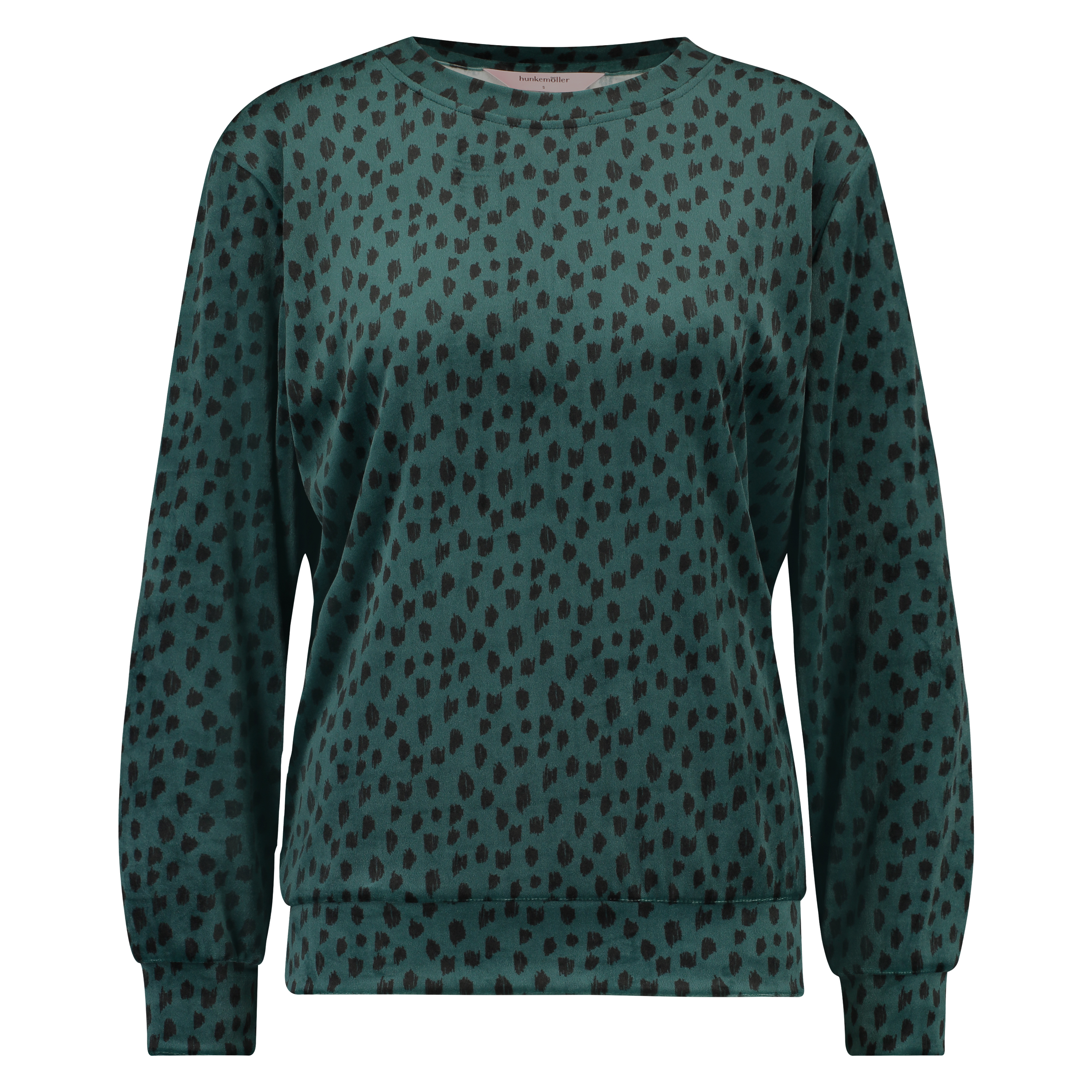 Top Velours, Vert, main