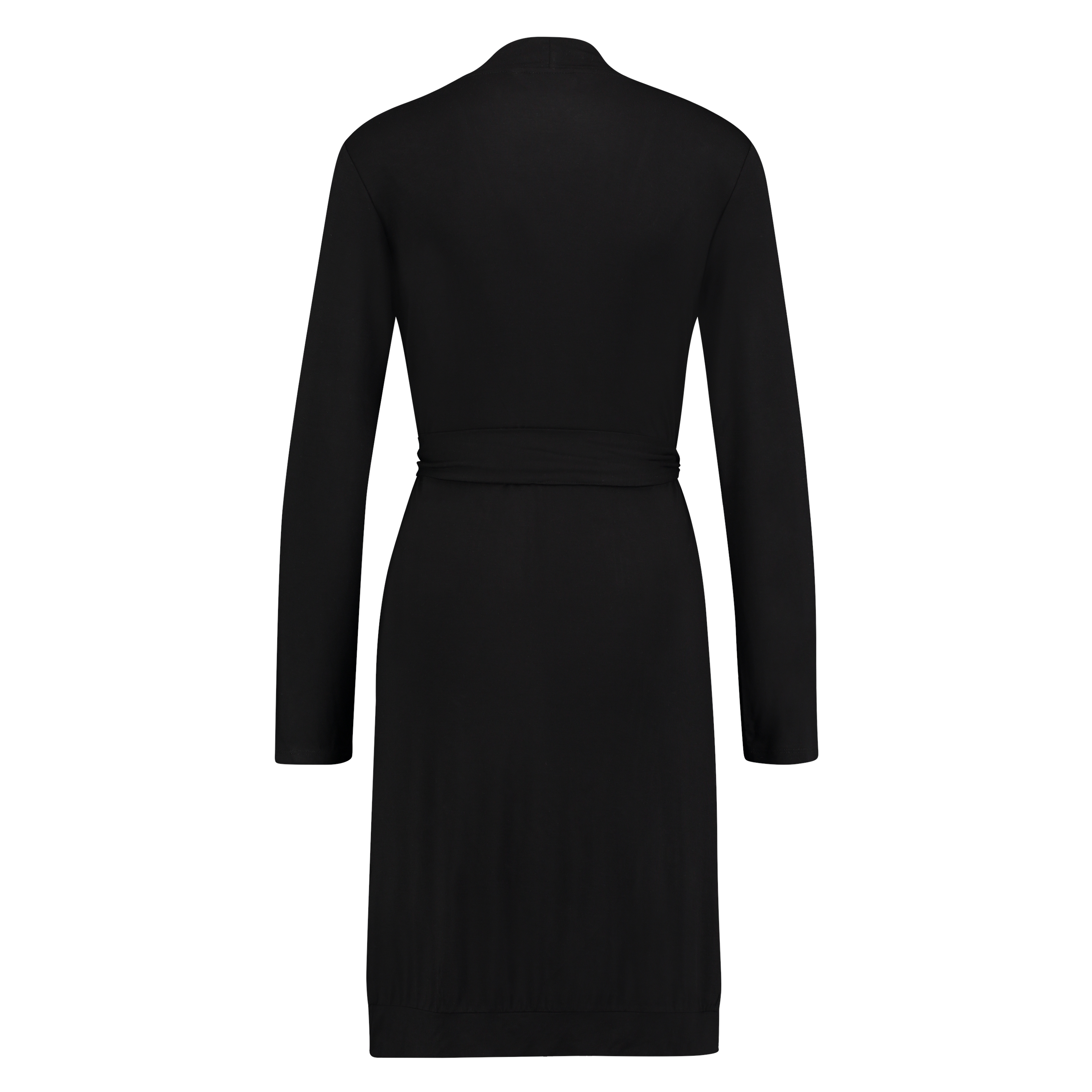 Peignoir Modal Lace, Noir, main