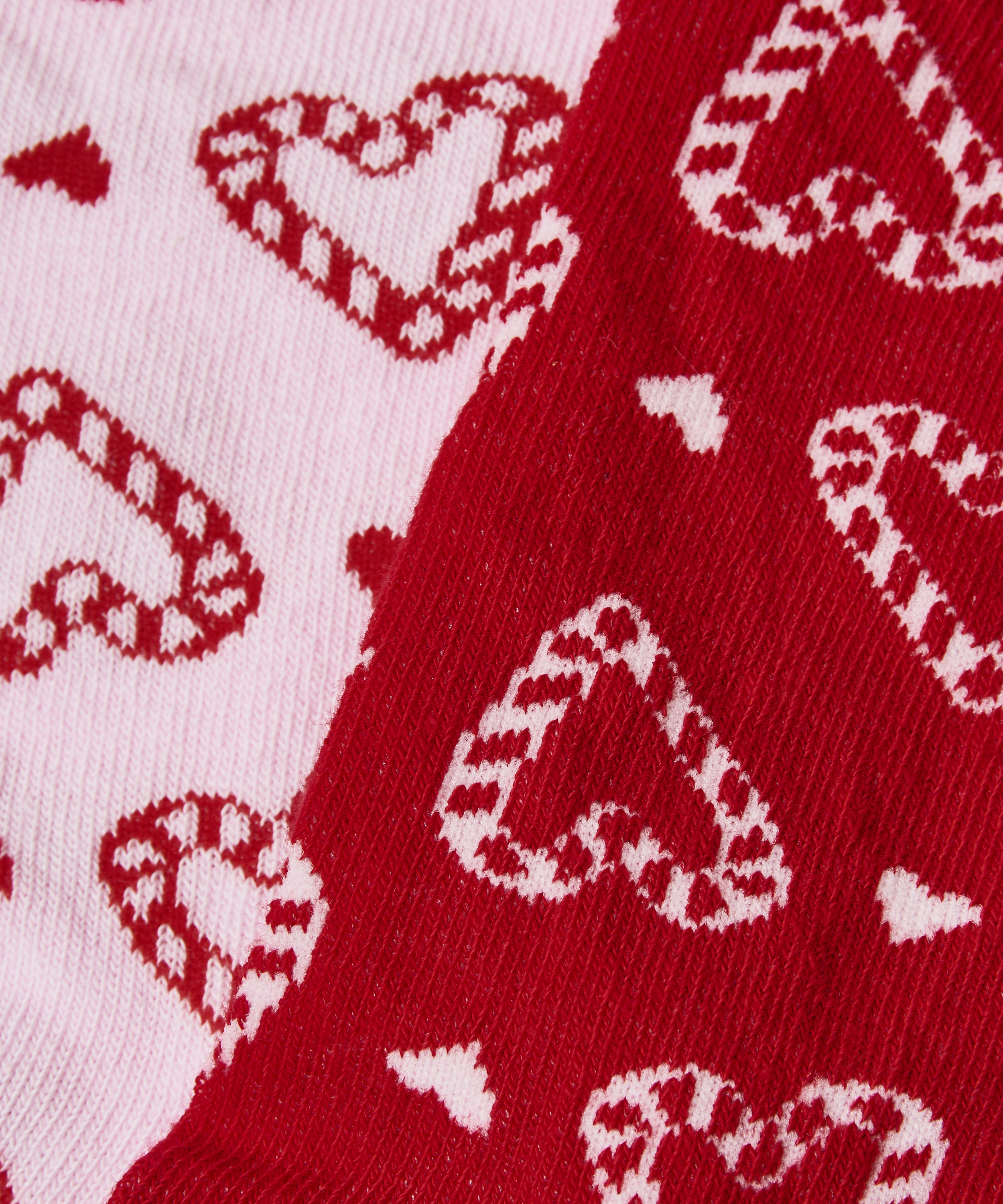 2 Paires de Chaussettes en Coton, Rose, main