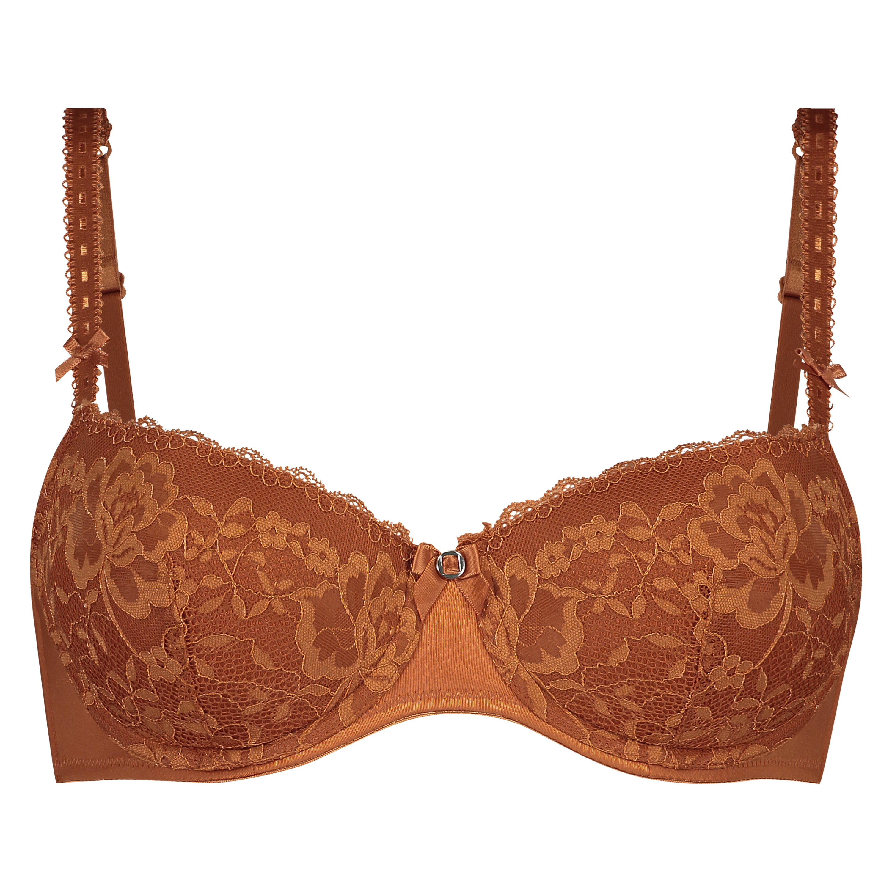 Soutien-gorge &agrave; armatures pr&eacute;form&eacute; Maya, marron, main