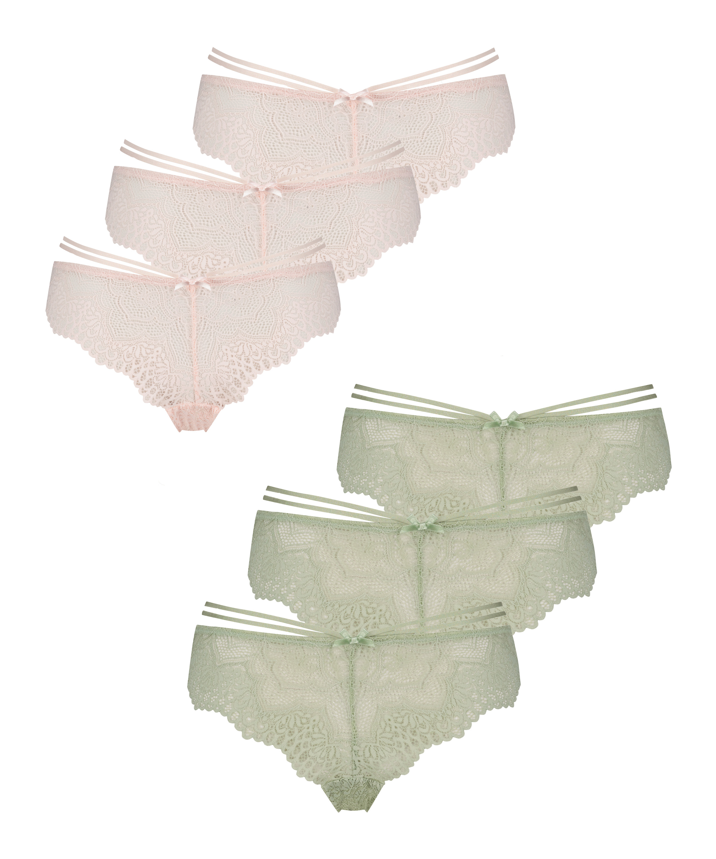 Lot de 6 slips brésilien Gina pour 20CHF Slip Brésiliens Hunkemöller