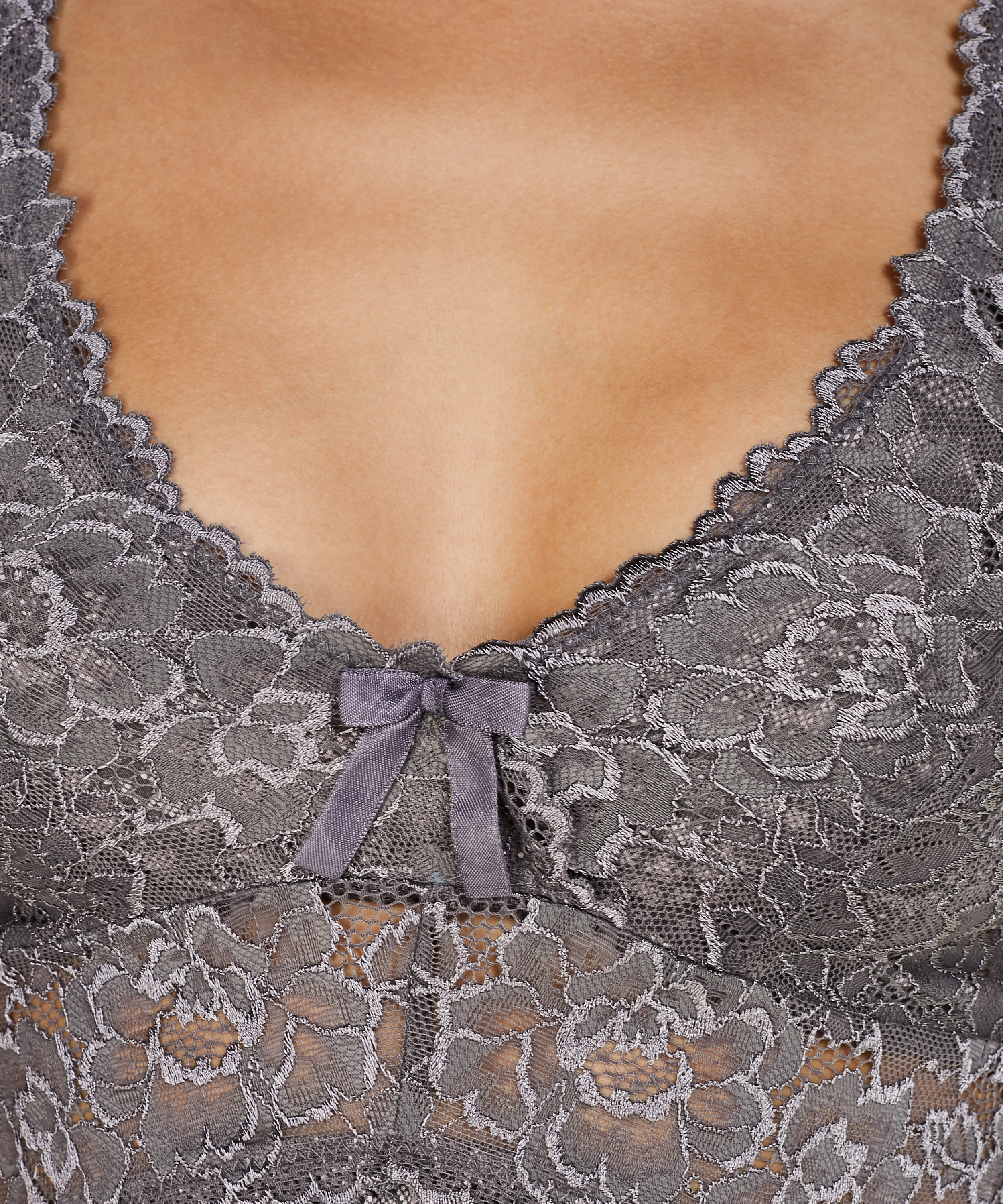 Slipdress Modal Lace mit Spitze, Rose, main