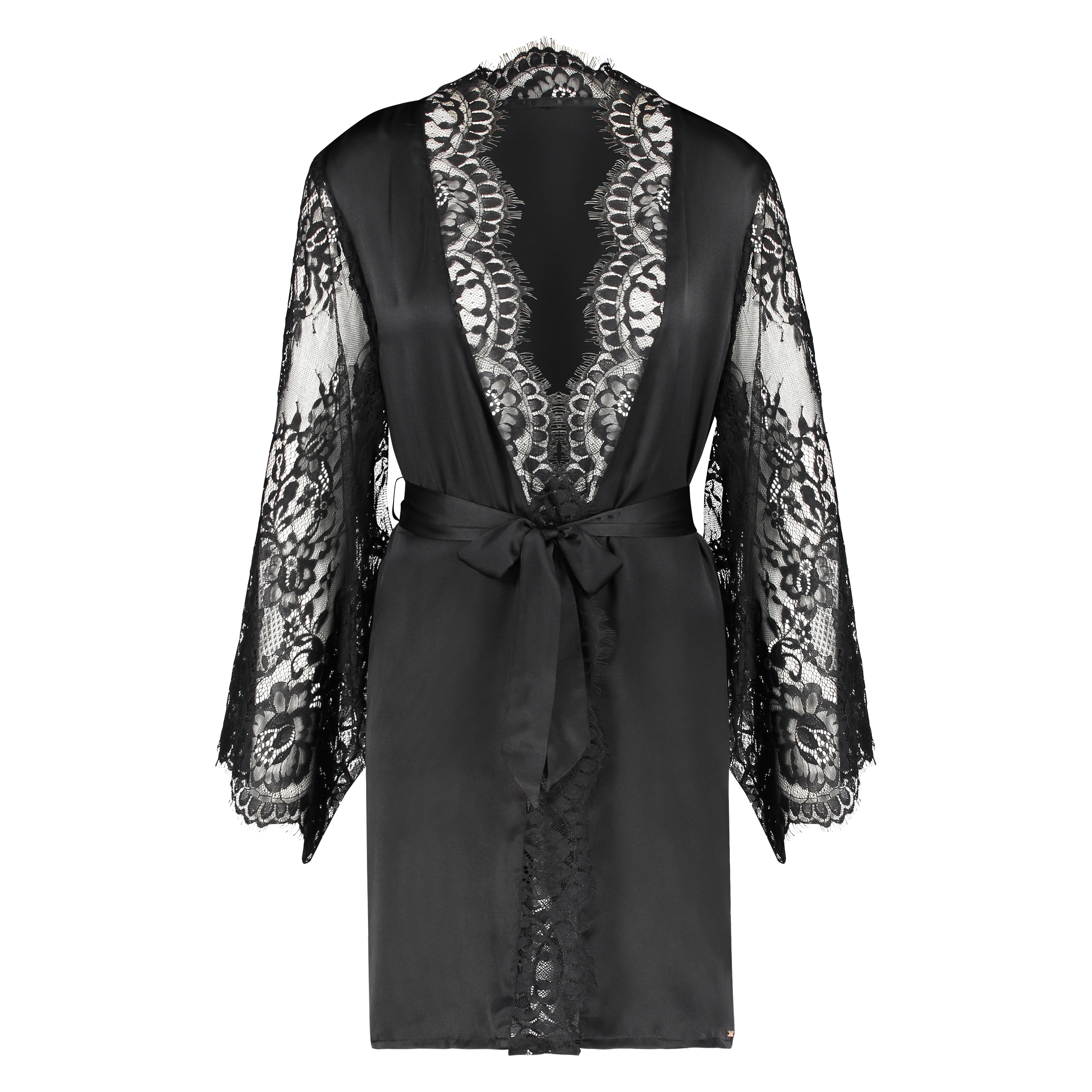 Kimono Seide, Schwarz, main