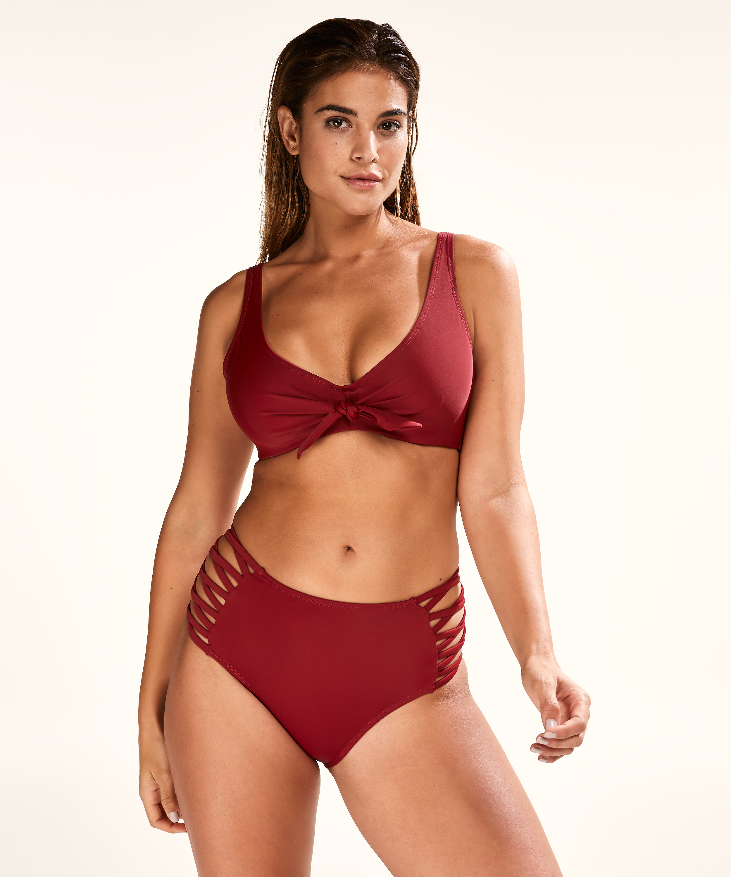 Hoher Bikinislip Sunset Dream, Rot, main