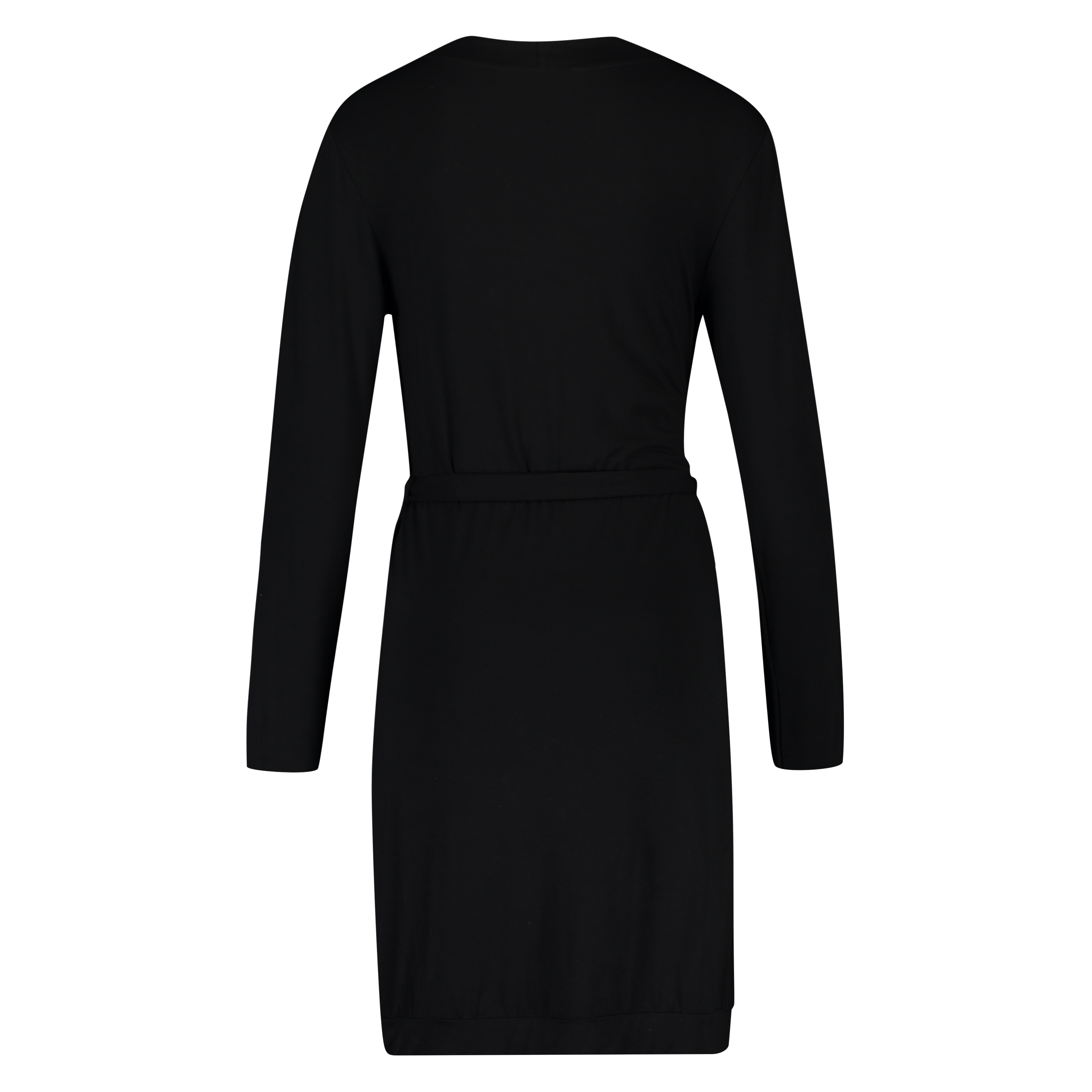 Peignoir Modal Lace, Noir, main