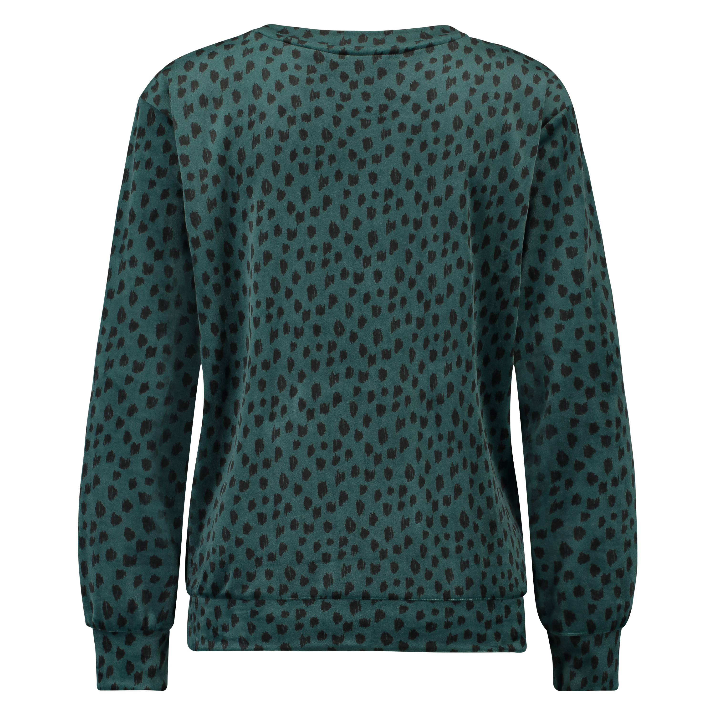 Top Velours, Vert, main