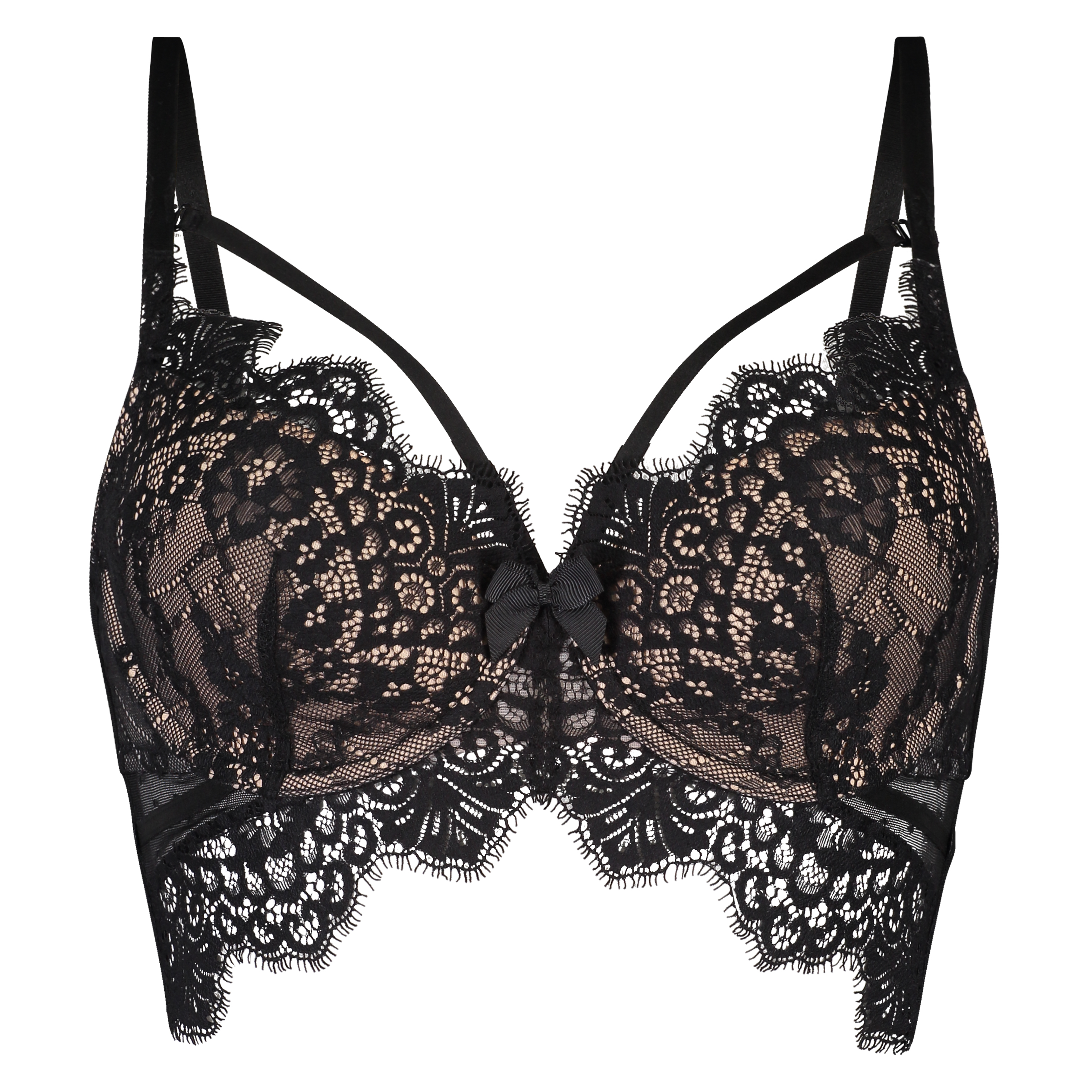 Soutien-gorge &agrave; armatures pr&eacute;form&eacute; longline Marilee, Noir, main